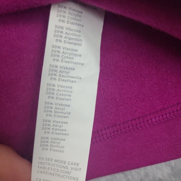 Fabletics Isabel‎ Wide Sleeve Pullover Sweatshirt Sz Medium Wine 0929 Womens - Picture 6 of 9